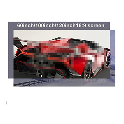 Bildschirmprojektor, 60 100 84 120 130 cm Projektorbildschirm Hohe Helligkeit Reflektierende Gewebe Tuch Projektionsschirm for Heimkino,Mehrszenennutzung(130 inch) von GUOPIN