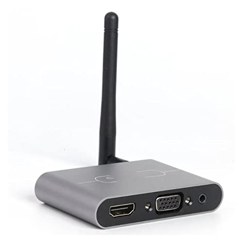 Bildschirmprojektor, Drahtloser Bildschirmprojektor 2. 4g 5g 4k. Kabellos VGA Adapter-Stick HDMI -Kompatible WiFi-Dongle for Andr,Mehrszenennutzung(Gris) von GUOPIN