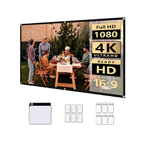 Bildschirmprojektor, PS5 / PS6. Portable 100/120 Zoll HD 16: 9 Stoff-Tuch-Bildschirm Hohe Helligkeit reflektierender Faltbarer Projektor-Bildschirm,Mehrszenennutzung(100 inch) von GUOPIN