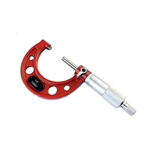 Mikrometer, 0-25/25-50/50-75/75-100 mm 0-1/1-2/2-3/3-4/Zoll 0,0001 "Messdurchmesser Mikrometer-Bremsbehörde mit Minischlüssel(1-2inch) von GUOPIN