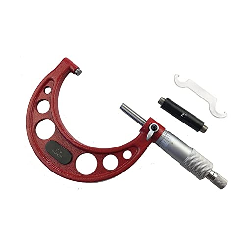 Mikrometer, 0-25/25-50/50-75/75-100 mm 0-1/1-2/2-3/3-4/Zoll 0,0001 "Messdurchmesser Mikrometer-Bremsbehörde mit Minischlüssel(2-3inch) von GUOPIN