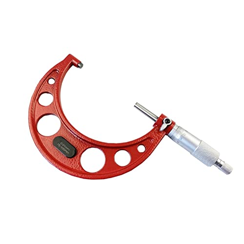 Mikrometer, 0-25/25-50/50-75/75-100 mm 0-1/1-2/2-3/3-4/Zoll 0,0001 "Messdurchmesser Mikrometer-Bremsbehörde mit Minischlüssel(75-100mm) von GUOPIN