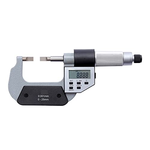 Mikrometer, Digitale Blattmikrometer, Typ A 0,75 mm Typ B 0,4 mm Dicke, Messbereich 0-175 mm, Metrik und Zoll, Auflösung 0,001 mm(50-75mm A) von GUOPIN