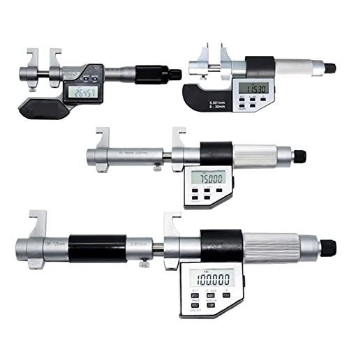 Mikrometer, Digitalmikometer 5-30 mm 25-50 mm 50-75 mm 75-100 mm IP54 Innenmikrometer 0,001 mm mm/Zoll elektronischer Bremssattel Präzision(334-oo-410,75-100mm NO Loop) von GUOPIN