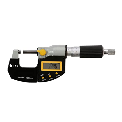 Mikrometer, IP65 Digitale Außenmikrometer Messbereich 0-25 mm/0-1 Zoll Auflösung 0,001 mm/.00005inch 105-01-4(105 series,50-75mm) von GUOPIN