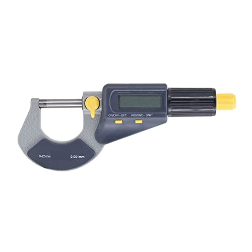 Mikrometer, IP65 Digitale Außenmikrometer Messbereich 0-25 mm/0-1 Zoll Auflösung 0,001 mm/.00005inch 105-01-4(116 series,50-75mm) von GUOPIN