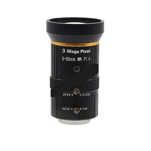 Mikroskopkamera, CCTV-Überwachungskamera, 5–50 mm Objektiv, 3 MP, 1/2,7 Zoll F1,4, manuelles Iris-CS-Mount-Objektiv for die Außenüberwachung, Live-Übertragung, Kameraobjektiv,Hohe Auflösung Mikroskopkamera, CCTV-Überwachungskamera, 5–50 mm Objektiv, 3 MP, 1/2,7 Zoll F1,4, manuelles Iris-CS-Mount-Objektiv for die Außenüberwachung, Live-Übertragung, Kameraobjektiv,Hohe Auflösung von GUOPIN