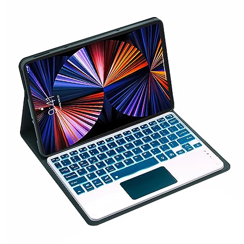 GUPENAA Tastatur Hülle für Lenovo Tab P12 Pro 12.7" TB371FC (2023) mit Stifthalter, Magnetische Abnehmbare Tastatur mit Touchpad,Dark Green von GUPENAA