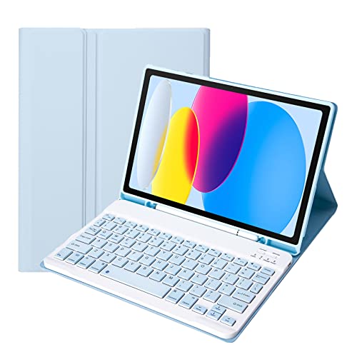 GUPENAA Tastatur Hülle für Samsung Galaxy Tab S9 Ultra 14.6'' 2023 (SM-X910/X916B) mit Stifthalter, Magnetische Abnehmbare Tastatur,Blau von GUPENAA