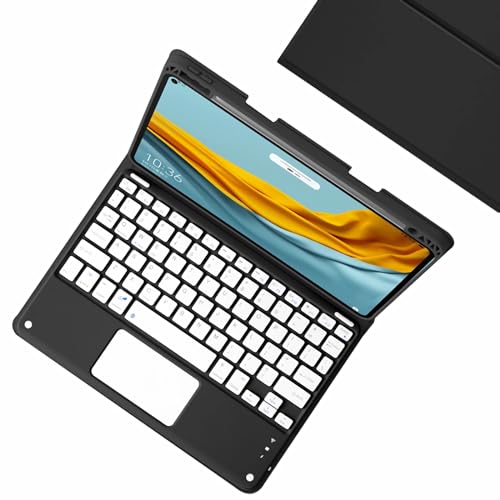 GUPENAA Tastatur Hülle für iPad Mini 6. Generation 8,3 Zoll 2021 mit Touchpad, Integrierter Bleistifthalter, Magnetische Abnehmbare Kabellose Bluetooth-Tastatur mit Maus,Schwarz von GUPENAA