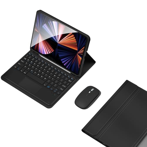 GUPENAA Tastatur Hülle für iPad Pro 13-Zoll (M4) 2024 mit Touchpad, Integrierter Bleistifthalter, Magnetische Abnehmbare Kabellose Bluetooth-Tastatur mit Maus,Schwarz von GUPENAA