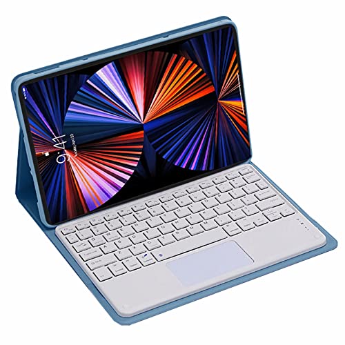 GUPENAA Tastatur Hülle mit Trackpad für Lenovo Tab P11 Plus 2021 / Tab P11 2020 11" (TB-J607F/TB-J606F/TB-J606X), Slim Lightweight Stand Cover mit Magnetisch Abnehmbarer Bluetooth Tastatur,Blau von GUPENAA