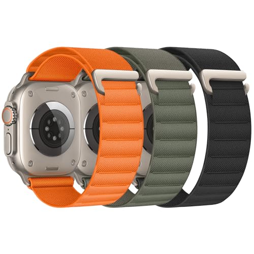 3 Stück Alpine Loop Kompatibel mit Apple Watch Armband 40mm 42mm 38mm 41mm für Damen Herren, Sport Loop Nylon Sportarmband mit C-Haken für iWatch Ultra 2 SE Series 10 9 8 7 6 5 4 3 2 1 3 Stück Alpine Loop Kompatibel mit Apple Watch Armband 40mm 42mm 38mm 41mm für Damen Herren, Sport Loop Nylon Sportarmband mit C-Haken für iWatch Ultra 2 SE Series 10 9 8 7 6 5 4 3 2 1 von GURINA