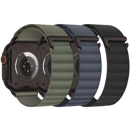 3 Stück Alpine Loop Kompatibel mit Apple Watch Armband 45mm 44mm 46mm 49mm 42mm für Damen Herren, Sport Loop Nylon Sportarmband mit C-Haken für iWatch Ultra 2 SE Series 10 9 8 7 6 5 4 3 2 1 3 Stück Alpine Loop Kompatibel mit Apple Watch Armband 45mm 44mm 46mm 49mm 42mm für Damen Herren, Sport Loop Nylon Sportarmband mit C-Haken für iWatch Ultra 2 SE Series 10 9 8 7 6 5 4 3 2 1 von GURINA