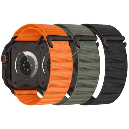 3 Stück Alpine Loop Kompatibel mit Apple Watch Armband 45mm 44mm 46mm 49mm 42mm für Damen Herren, Sport Loop Nylon Sportarmband mit C-Haken für iWatch Ultra 2 SE Series 10 9 8 7 6 5 4 3 2 1 3 Stück Alpine Loop Kompatibel mit Apple Watch Armband 45mm 44mm 46mm 49mm 42mm für Damen Herren, Sport Loop Nylon Sportarmband mit C-Haken für iWatch Ultra 2 SE Series 10 9 8 7 6 5 4 3 2 1 von GURINA