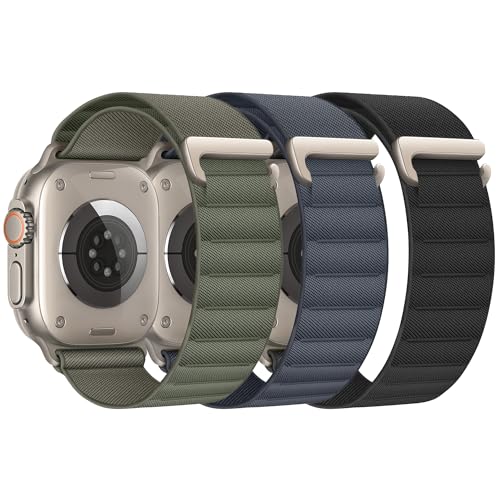 3 Stück Alpine Loop Kompatibel mit Apple Watch Armband 45mm 44mm 46mm 49mm 42mm für Damen Herren, Sport Loop Nylon Sportarmband mit C-Haken für iWatch Ultra 2 SE Series 10 9 8 7 6 5 4 3 2 1 3 Stück Alpine Loop Kompatibel mit Apple Watch Armband 45mm 44mm 46mm 49mm 42mm für Damen Herren, Sport Loop Nylon Sportarmband mit C-Haken für iWatch Ultra 2 SE Series 10 9 8 7 6 5 4 3 2 1 von GURINA