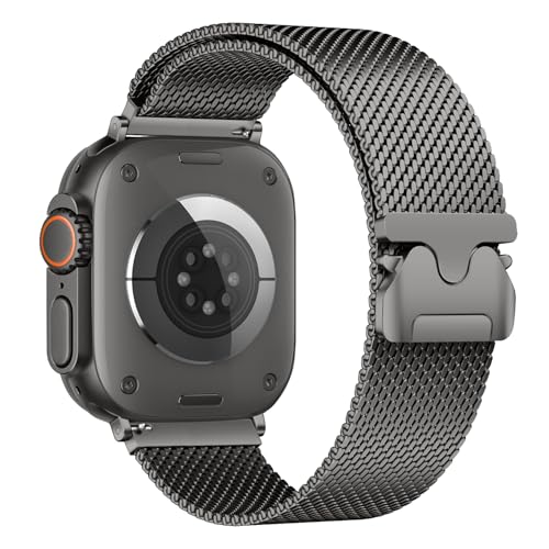 Metall Armband Kompatibel mit Apple Watch Armband 45mm 44mm 46mm 49mm 42mm für Damen Herren, Edelstahl Sport Loop Magnetisch Armbänder für iWatch Ultra 2 SE Series 10 9 8 7 6 5 4 3 2 1 Metall Armband Kompatibel mit Apple Watch Armband 45mm 44mm 46mm 49mm 42mm für Damen Herren, Edelstahl Sport Loop Magnetisch Armbänder für iWatch Ultra 2 SE Series 10 9 8 7 6 5 4 3 2 1 von GURINA