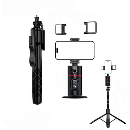 Auto Face Tracking Tripod Remote Control, Automatische Gesicht Verfolgung Handy Stativ, 360° Drehung Verfolgung Stativ, Selfie Stick Stativs mit Fernbedienung und Fülllicht, für Smartphone Auto Face Tracking Tripod Remote Control, Automatische Gesicht Verfolgung Handy Stativ, 360° Drehung Verfolgung Stativ, Selfie Stick Stativs mit Fernbedienung und Fülllicht, für Smartphone von GUSHE