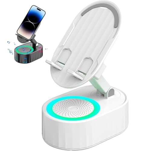 Drahtloser Induktions-Audio-Bluetooth Lautsprecher 5 in 1 Telefonhalterung,Bluetooth Lautsprecher mit Handyständer, Verstellbarer Handyhalter & Tragbarer Musikbox,Geschenke für Männer Frauen (Weiß) Drahtloser Induktions-Audio-Bluetooth Lautsprecher 5 in 1 Telefonhalterung,Bluetooth Lautsprecher mit Handyständer, Verstellbarer Handyhalter & Tragbarer Musikbox,Geschenke für Männer Frauen (Weiß) von GUSHE