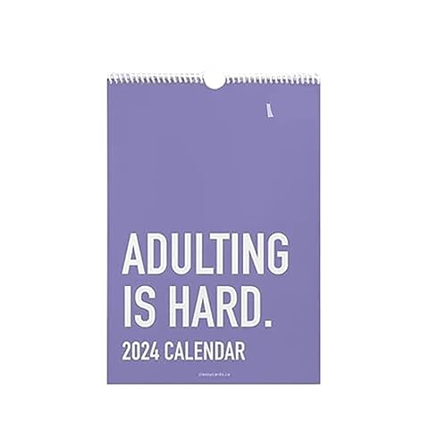 Erwachsenen Ist Schwer Kalender 2024, Erwachsenwerden ist schwer 2024 Kalender, Kalender mit motivierenden Zitaten, Wandkalender mit lustigen Zitaten, Kalender für Zuhause, Büro, Schule von GUSHE