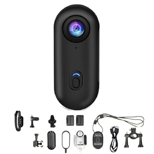 Gosnap Camera, Gosnap - Thumb Camera, Gosnap Daumenkamera, Mini Action Cam, 1080P Taschen-Daumenkamera, Kleine Action-Kamera wasserdicht, 170° Weitwinkel Actionkamera, Outdoor Sport Kamera (Schwarz) von GUSHE