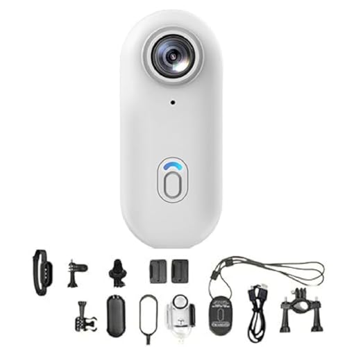 Gosnap Camera, Gosnap - Thumb Camera, Gosnap Daumenkamera, Mini Action Cam, 1080P Taschen-Daumenkamera, Kleine Action-Kamera wasserdicht, 170° Weitwinkel Actionkamera, Outdoor Sport Kamera (Weiß) von GUSHE