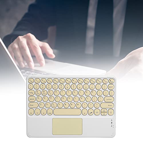 Tastatur, drahtlose Tastatur Ultraflaches Design für Mitarbeiter für Office for Family(Yellow) von GUSTAR