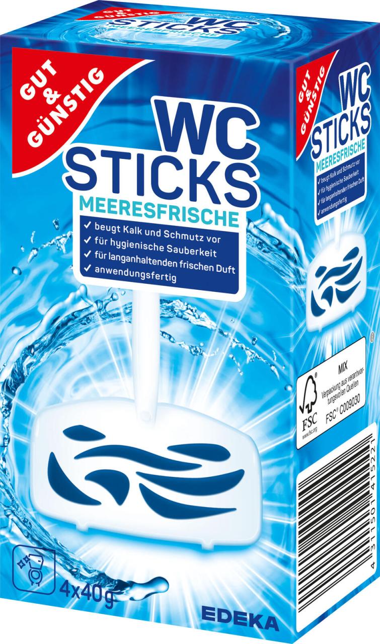 G&G WC-Sticks Ocean 4x40g von GUT&GÜNSTIG