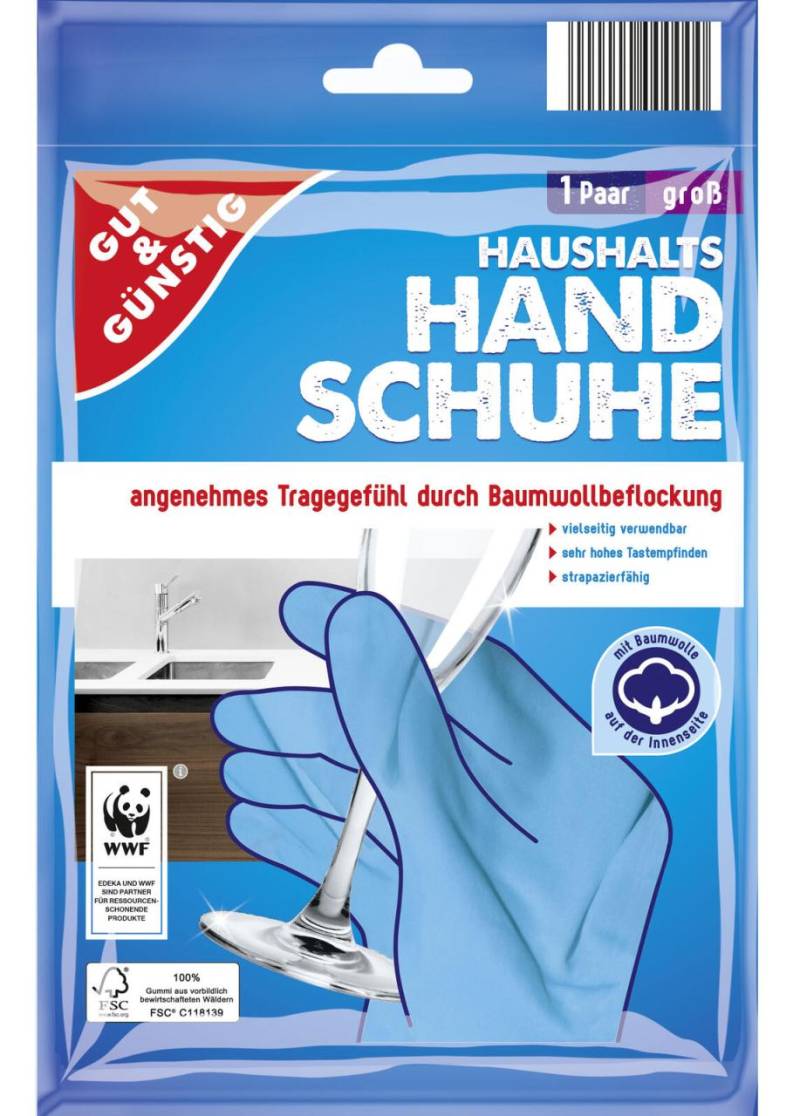 GUT&GÜNSTIG Einmalhandschuhe L blau von GUT&GÜNSTIG