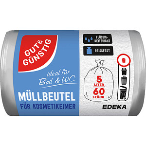 GUT&GÜNSTIG Kosmetikbeutel 5,0 l transparent, 60 St. von GUT&GÜNSTIG