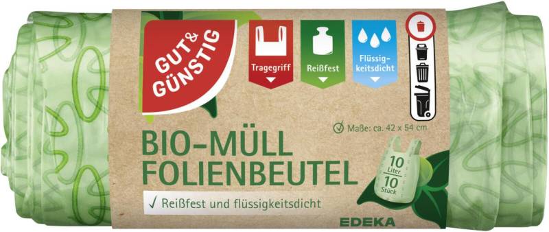 GUT&GÜNSTIG Biomüllbeutel 10,0 l grün von GUT&GÜNSTIG