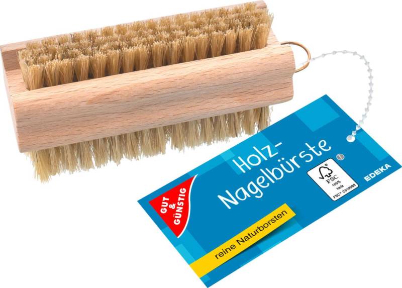 GUT&GÜNSTIG Nagelbürste braun Holz von GUT&GÜNSTIG