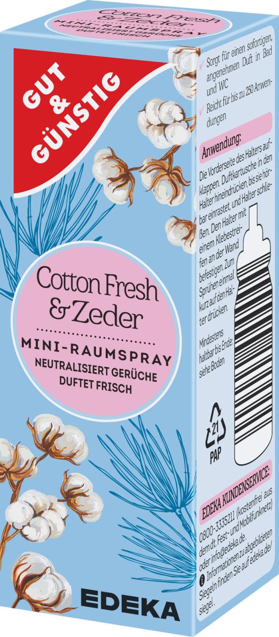 GUT&GÜNSTIG Raumduft-Nachfüller Cotton fresh & Zeder 25,0 ml von GUT&GÜNSTIG