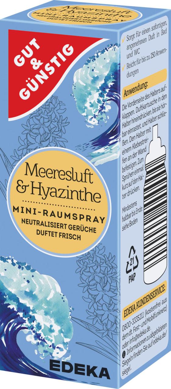 GUT&GÜNSTIG Raumduft-Nachfüller Meeresluft & Hyazinthe 25,0 ml von GUT&GÜNSTIG