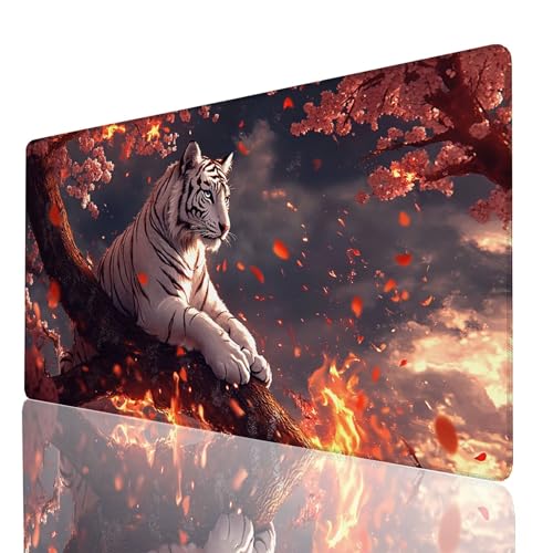 Mauspad Baum, Gaming Mauspad XXL 900 x 400 x 3mm, Großes Schreibtischunterlage Tiger, Mousepad Rutschfeste Wasserdichte Verbessert Geschwindigkeit und Präzision, für Büro Gaming Tisch Deko GYL-8926 Mauspad Baum, Gaming Mauspad XXL 900 x 400 x 3mm, Großes Schreibtischunterlage Tiger, Mousepad Rutschfeste Wasserdichte Verbessert Geschwindigkeit und Präzision, für Büro Gaming Tisch Deko GYL-8926 von GUUOYUAL
