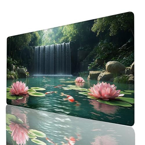 Mauspad Blume, Gaming Mauspad XXL 80x40x0.3cm, Großes Schreibtischunterlage Stürze, Mousepad rutschfeste wasserdichte Verbessert Geschwindigkeit und Präzision, für Büro Gaming Tisch Deko GYL-7855 Mauspad Blume, Gaming Mauspad XXL 80x40x0.3cm, Großes Schreibtischunterlage Stürze, Mousepad rutschfeste wasserdichte Verbessert Geschwindigkeit und Präzision, für Büro Gaming Tisch Deko GYL-7855 von GUUOYUAL