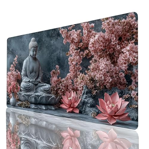 Mauspad Kirschblüten, Gaming Mauspad XXL 100x40x0.3cm, Großes Schreibtischunterlage Zen, Mousepad Rutschfeste Wasserdichte Verbessert Geschwindigkeit und Präzision, für Büro Gaming Tisch Deko 1249-GYL Mauspad Kirschblüten, Gaming Mauspad XXL 100x40x0.3cm, Großes Schreibtischunterlage Zen, Mousepad Rutschfeste Wasserdichte Verbessert Geschwindigkeit und Präzision, für Büro Gaming Tisch Deko 1249-GYL von GUUOYUAL