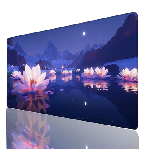 Mauspad See, Gaming Mauspad XXL 80x40x0.3cm, Großes Schreibtischunterlage Blume, Mousepad Rutschfeste Wasserdichte Verbessert Geschwindigkeit und Präzision, für Familie Büro Gaming Tisch Deko 2297-GYL Mauspad See, Gaming Mauspad XXL 80x40x0.3cm, Großes Schreibtischunterlage Blume, Mousepad Rutschfeste Wasserdichte Verbessert Geschwindigkeit und Präzision, für Familie Büro Gaming Tisch Deko 2297-GYL von GUUOYUAL