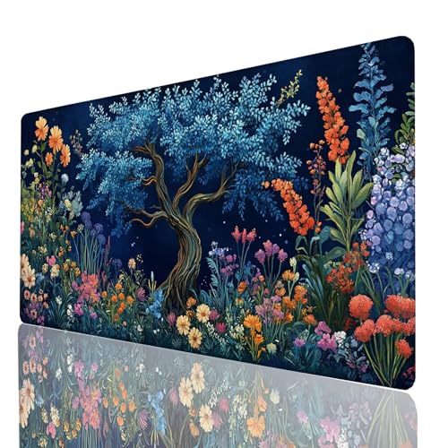 Schreibtischunterlage, Farbe Mauspad XXL 120x60x0.3cm, Erweitertes Gaming Mauspad mit Genähten Kanten, rutschfeste wasserdichte Gummiunterseite Mousepad Baum, für Gaming Zubehör Tisch Deko 1011-GYL Schreibtischunterlage, Farbe Mauspad XXL 120x60x0.3cm, Erweitertes Gaming Mauspad mit Genähten Kanten, rutschfeste wasserdichte Gummiunterseite Mousepad Baum, für Gaming Zubehör Tisch Deko 1011-GYL von GUUOYUAL