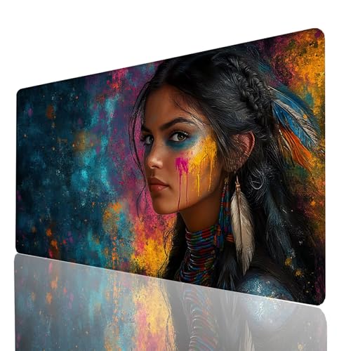 Schreibtischunterlage, Farbe Mauspad XXL 900 x 400 x 3mm, Erweitertes Gaming Mauspad mit Genähten Kanten, Rutschfeste Wasserdichte Gummiunterseite Mousepad indisch für Gaming Zubehör Tisch Deko 998GYL Schreibtischunterlage, Farbe Mauspad XXL 900 x 400 x 3mm, Erweitertes Gaming Mauspad mit Genähten Kanten, Rutschfeste Wasserdichte Gummiunterseite Mousepad indisch für Gaming Zubehör Tisch Deko 998GYL von GUUOYUAL