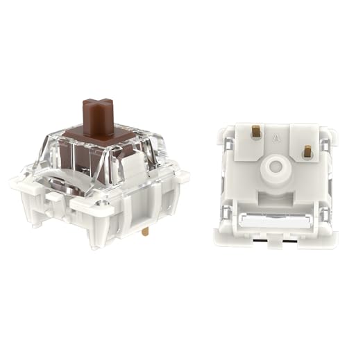 Gateron KS-9 Pro 3.0 brauner vorgeschmierter 3-poliger Linearschalter, kompatibel mit mechanischen MX-Tastaturschaltern (72 Stück, Pro Brown 3.0 3-polig) von GUYEKS
