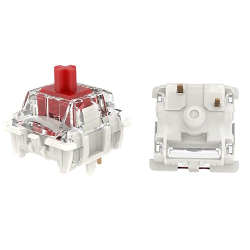 Gateron KS-9 Pro 3.0 rot vorgeschmierter 3-poliger Linearschalter, kompatibel mit MX mechanischen Keyboard-Schaltern (36 Stück, Pro Red 3.0 3-polig) von GUYEKS