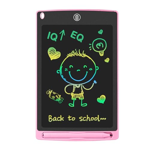 GUYUCOM LCD Schreibtablett Kinder 8,5 Zoll, Spielzeug ab 3 4 5 6 7 8 Jahre, Schreibtafel Elektronisch als Lernspielzeug Maltafel für Kinder(Rosa) von GUYUCOM