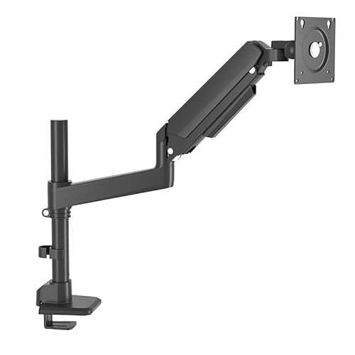 GUZHIKU H9B Einzel-Monitorarm-Schreibtischhalterung für 43,2 bis 152,4 cm (17 bis 60 Zoll) Bildschirme bis 20 kg, neigbar, schwenkbar, VESA 75 x 75/100 x 100 mm, Schwarz von GUZHIKU