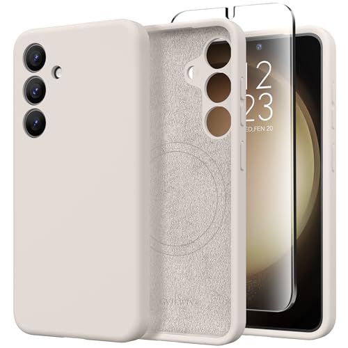 GVIEWIN Kompatibel mit Samsung Galaxy S24 Plus Hülle mit Displayschutzfolie,Kompatibel mit Magsafe, integrierte Kamera aus Flüssigsilikon Rundumschutz stoßfest kratzfest weiches Mikrofaserfutter,Stein GVIEWIN Kompatibel mit Samsung Galaxy S24 Plus Hülle mit Displayschutzfolie,Kompatibel mit Magsafe, integrierte Kamera aus Flüssigsilikon Rundumschutz stoßfest kratzfest weiches Mikrofaserfutter,Stein von GVIEWIN