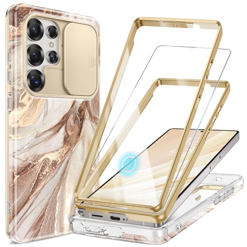 GVIEWIN Kompatibel mit Samsung Galaxy S25 Ultra Hülle mit Schieben Kamera Abdeckung+Vordere Abdeckung, Topas/Gold GVIEWIN Kompatibel mit Samsung Galaxy S25 Ultra Hülle mit Schieben Kamera Abdeckung+Vordere Abdeckung, Topas/Gold von GVIEWIN