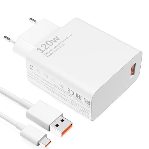 120W USB Ladegerät Ladekabel für Xiaomi 15 14T pro Ultra 13T 12T 11T Pro Redmi Note 14 13 12 Pro+ 5G Poco X7,USB Netzteil Turbo Hyper Charge Schnellladegerät Adapter mit 6A Kabel für Black Shark 5 120W USB Ladegerät Ladekabel für Xiaomi 15 14T pro Ultra 13T 12T 11T Pro Redmi Note 14 13 12 Pro+ 5G Poco X7,USB Netzteil Turbo Hyper Charge Schnellladegerät Adapter mit 6A Kabel für Black Shark 5 von GVKRLXZ