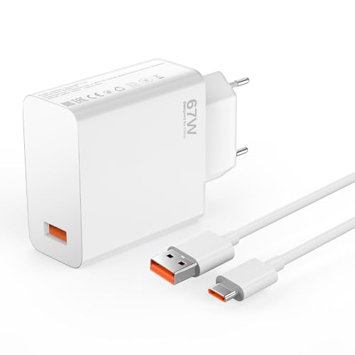67W USB Ladegerät Netzteil für Xiaomi Redmi Note 14 Pro 13 5G/12 Pro,Poco X7 X6 Pro/M6/Mi Pad 6 7 Pro/13 lite,Mi 14T 13T Poco F5Pro Poco M5 X6 X5 GT F6 F5Pro Netzteil mit 6A Typ C Ladekabel 67W USB Ladegerät Netzteil für Xiaomi Redmi Note 14 Pro 13 5G/12 Pro,Poco X7 X6 Pro/M6/Mi Pad 6 7 Pro/13 lite,Mi 14T 13T Poco F5Pro Poco M5 X6 X5 GT F6 F5Pro Netzteil mit 6A Typ C Ladekabel von GVKRLXZ