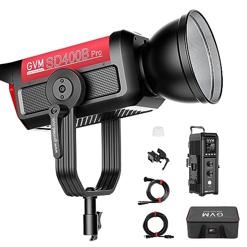 GVM 400W LED Videoleuchte, Pro 400B Bowens LED Studio licht, 14500Lux/1m, APP-Steuerung LED Video Beleuchtung, Zweifarbig Fotografie Dauerlicht für Studiostes YouTube Video Film, CRI97+, 2700K–6800K von GVM Great Video Maker