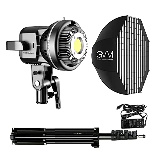 GVM LED Videoleuchte mit Softbox, 80W Bowens Studiolicht mit Stativ, 5600K Tageslicht LED Fotografie Licht Dauerlicht für Foto Porträt YouTube Studio Video, LED Fotografie Video beleuchtung Videolicht GVM LED Videoleuchte mit Softbox, 80W Bowens Studiolicht mit Stativ, 5600K Tageslicht LED Fotografie Licht Dauerlicht für Foto Porträt YouTube Studio Video, LED Fotografie Video beleuchtung Videolicht von GVM Great Video Maker